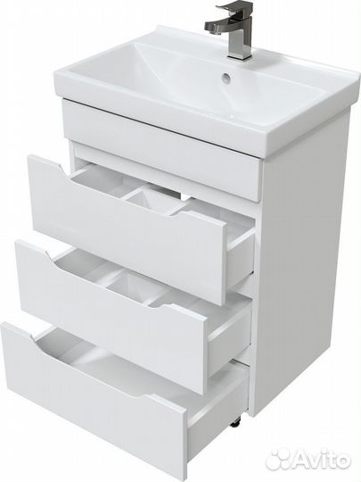 Тумба напольная с раковиной Mirsant Soho quadro 60