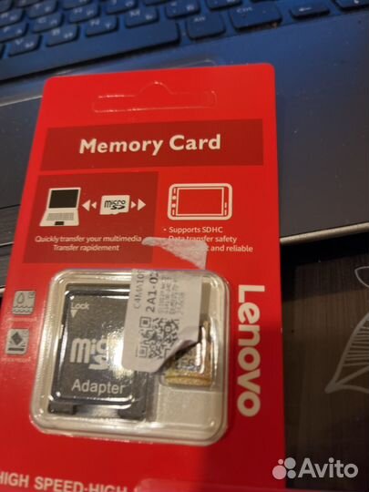 Карта памяти micro sd Lenovo с адаптером