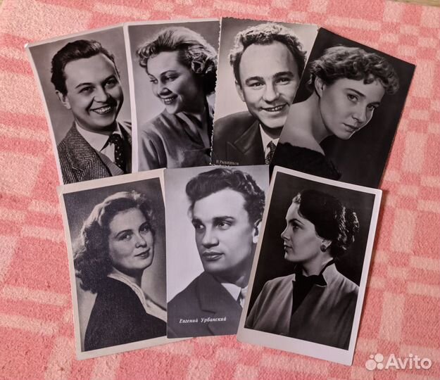 Фотооткрытки советских актеров, 1958-61гг