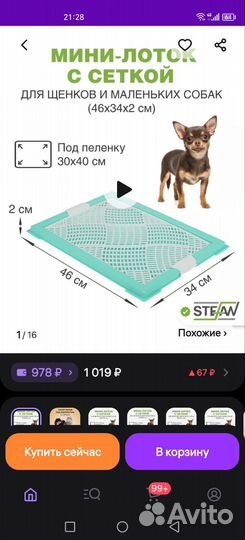 Туалет для собак мелких пород