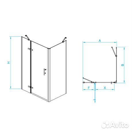 Душ. уголок RGW 70x124 Черный Пассаж 41087727-084l