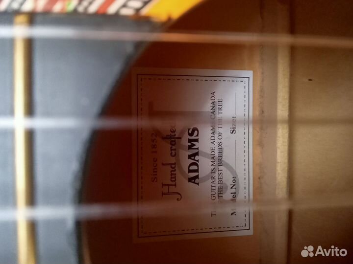Акустическая гитара Adams (Канада)б/у