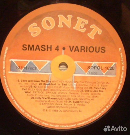 Smash 4 - Various, 2 LP, EX/EX/EX, Finland, 1988 г