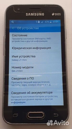 Samsung Galaxy J1 Mini SM-J105F, 8 ГБ