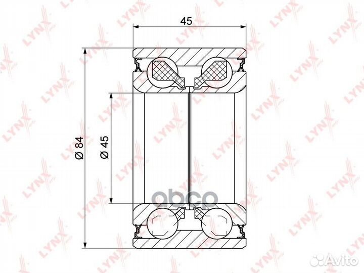 WB-1257 Подшипник ступицы lynxauto WB-1257 lynx