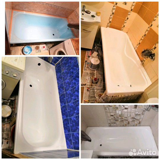Реставрация,покраска ванн.Жидкий акрил.Эмалировка