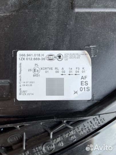 Фара правая skoda kodiaq