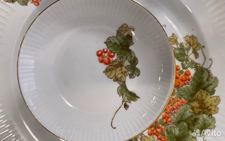 Чайный сервиз jlmenau гдр 52 предмета рифлёный