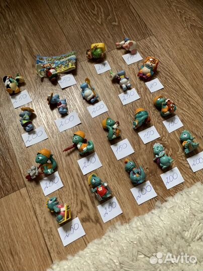 Киндеры 90-х поштучно, лягушки, бегемоты фитнес