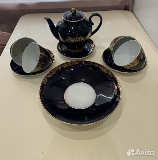 Сервиз СССР лфз кобальт. Остатки