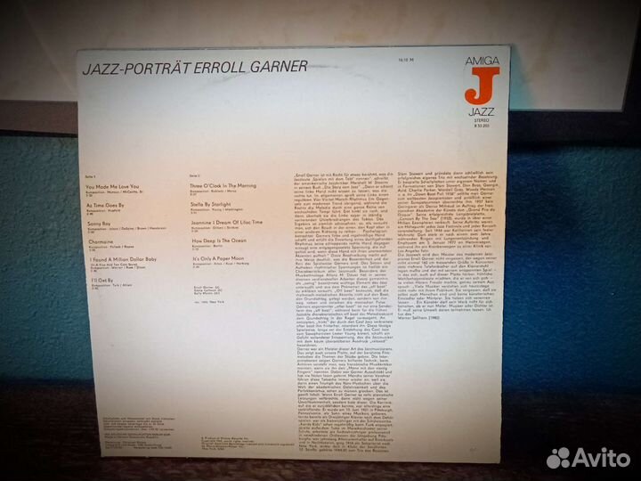 Американская пластинка Enroll Garner Jazz Portrait