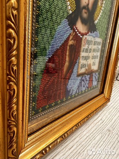 Икона из бисера Иисуса Христа