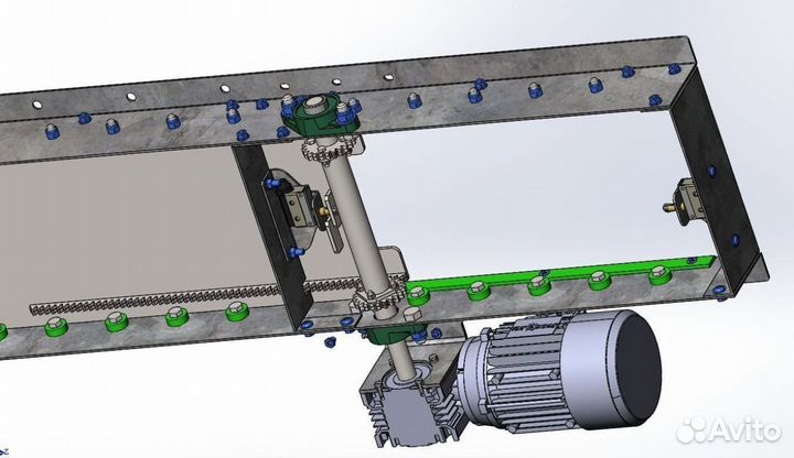 Шиберная заслонка с электрическим приводом