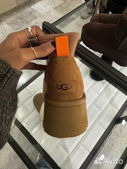 Ugg черные дипер мини массивная платформа