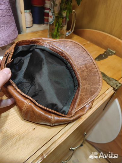 Кепка кожаная хулиганка