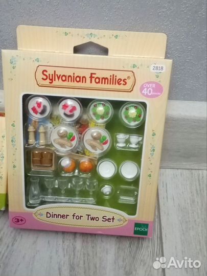 Sylvanian families доктор, посуда, туалет, кровать