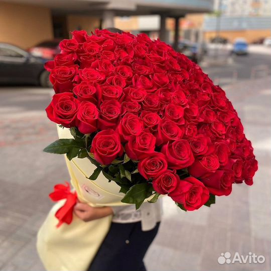 Букет из роз. Доставка красных роз. Цветы. 71 101
