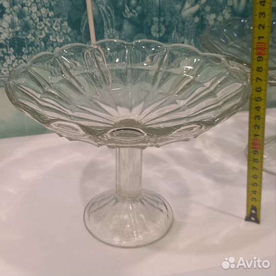 Винтажная ваза на ножке клеймо СССР