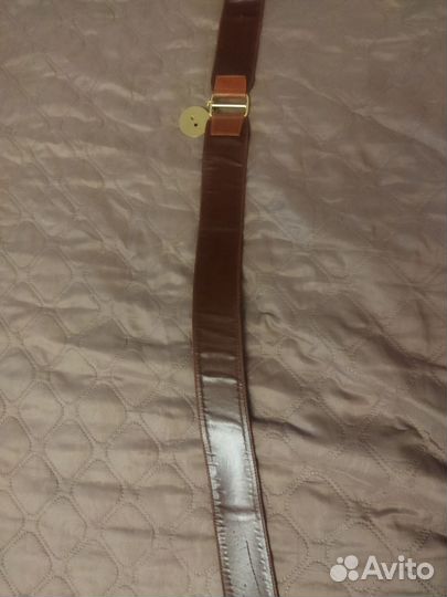 Ремень женский кожаный коричневый