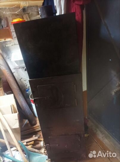 Чугунная печь для бани + труба к ней 3 метра