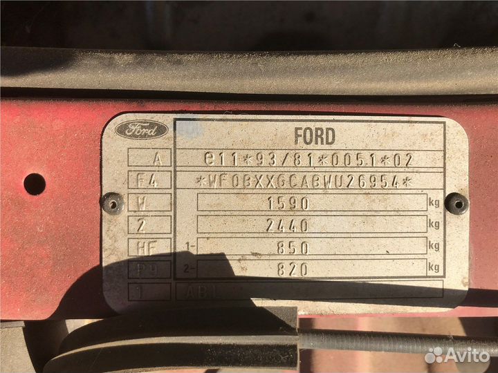 Разбор на запчасти Ford Escort 1995-2001