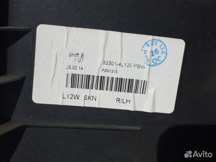 Обшивка двери задняя левая Hyundai Solaris sedan 1