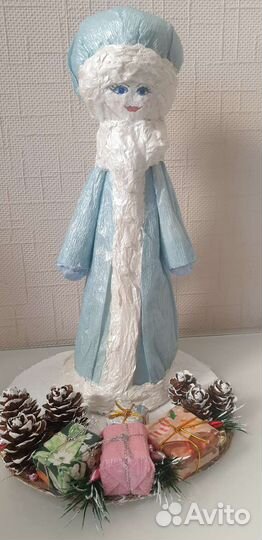 Дед мороз, снегурочка поделка в школу, садик