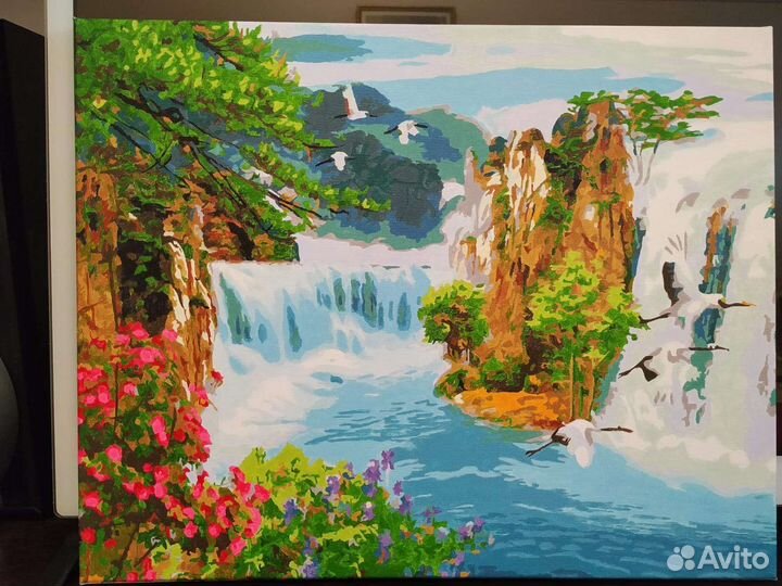 Картина Горный водопад