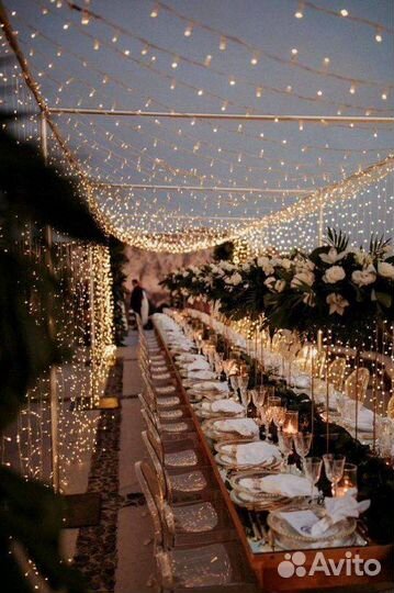 Гирлянда штора уличная, для дома