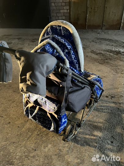 Детские санки коляска