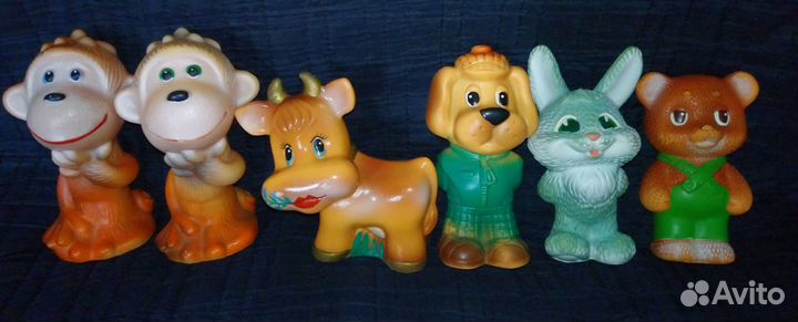 Винтаж. Игрушки резиновые. СССР