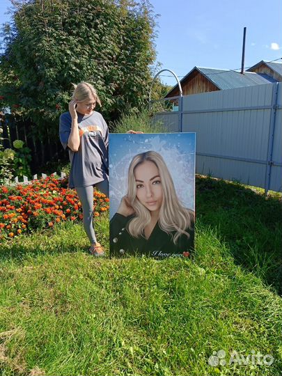 Портрет по фото на холсте Одинцово