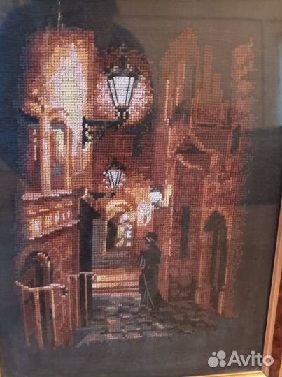 Картина вышитая крестом ручная работа