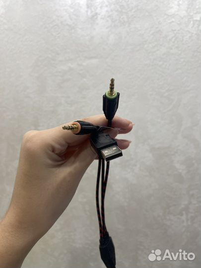 Игровые наушники проводные с микрофоном