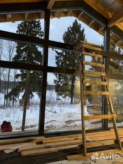 Остекление каркасных домов фахверков