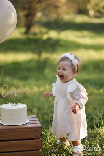 Топпер на торт деревянный на 1 годик