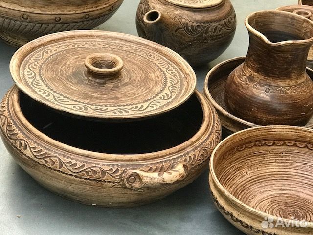 Посуда керамика лощеная