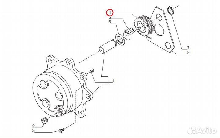 125455, Шестерня планетарная (Z23), Carraro