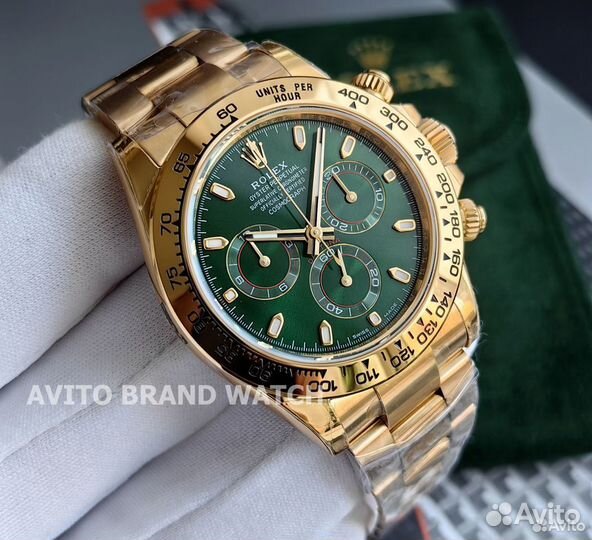 Часы Rolex Daytona Yellow Gold Green Dial new