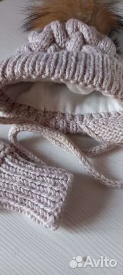 Теплая шапочка для новорожденных