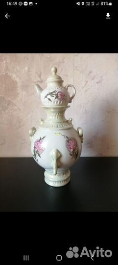 Самовар декоративный керамический винтаж