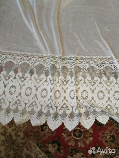 Тюль штора 6 *2,7м. с ломбрикеном Готовая