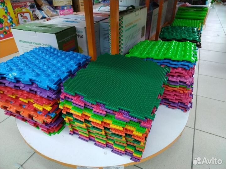 Ортопедические массажные коврики Колючки мягкие