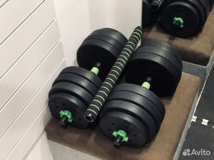 40 кг набор гантелей + штанга YKS314