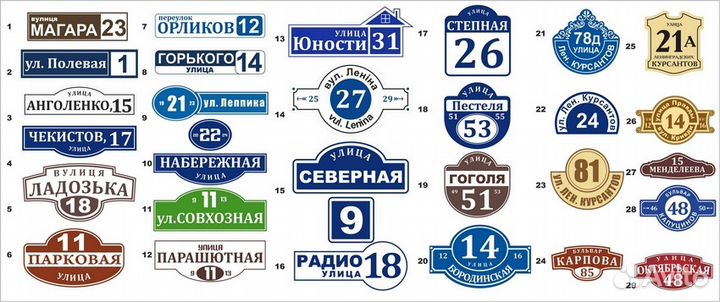 Адресная табличка на дом