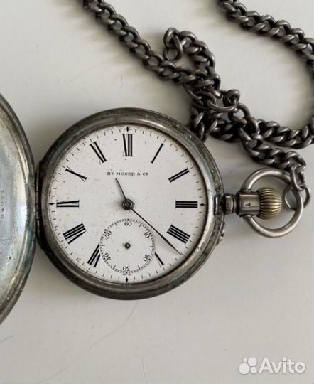 Часы карманные Hy Moser & Ce серебро