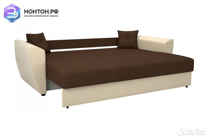 Диван выкатной Фортуна New коричневый / бежевый