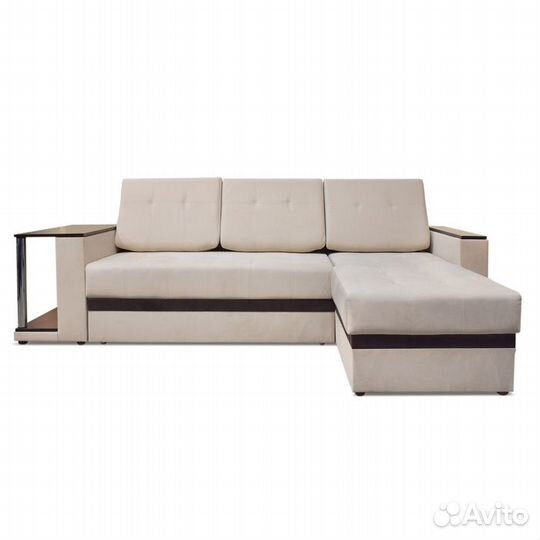 Диван-кровать угловой с полкой Атланта