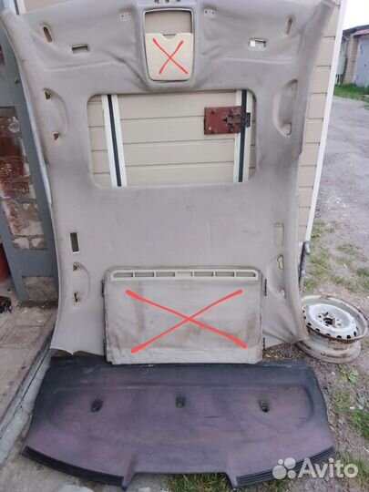 VW Bora накладки на стойки, потолок