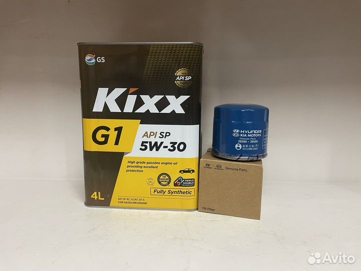 Комплект моторное масло+фильтр на Kia Rio